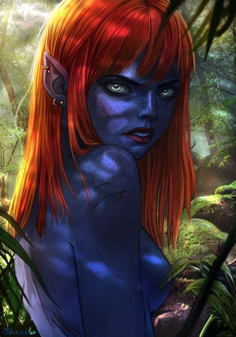 Redhaired Drow Fantasy Demon Fantasy Female Warrior Female Demons