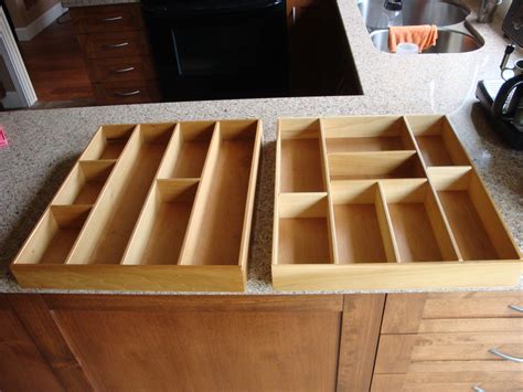 Custom Drawer Organizers - these wooden inserts were made to fit into