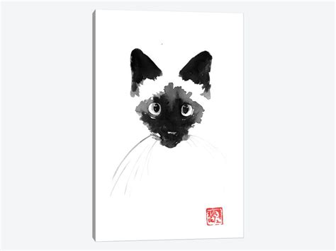 Siamese Cat Canvas Print By Péchane Icanvas