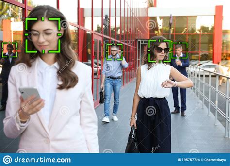 Facial Recognition System Identifying People Stock Photo Image Of