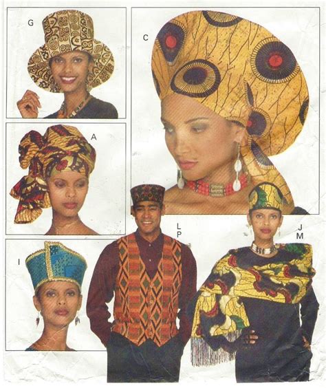 African Hast Headwrap Stole Pattern African Hats Butterick Sewing Pattern Fancy Hats