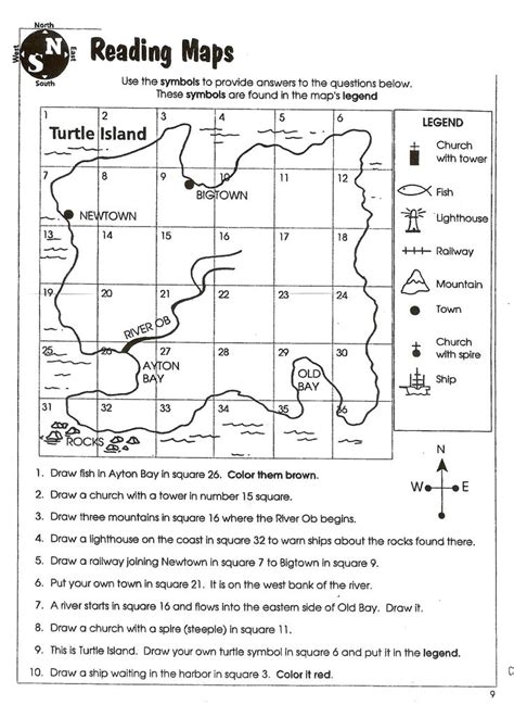 Map skill worksheets 2nd grade