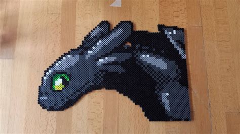 Toothless From My All Time Favorite Movie Diy Perler Bead Crafts