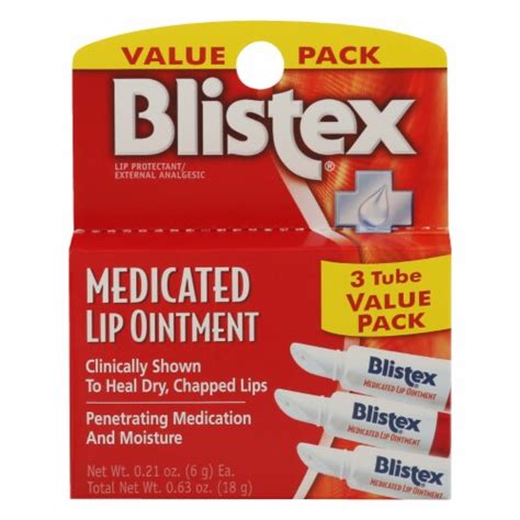 Blistex Medicated Lip Ointment 3 Ct Kroger