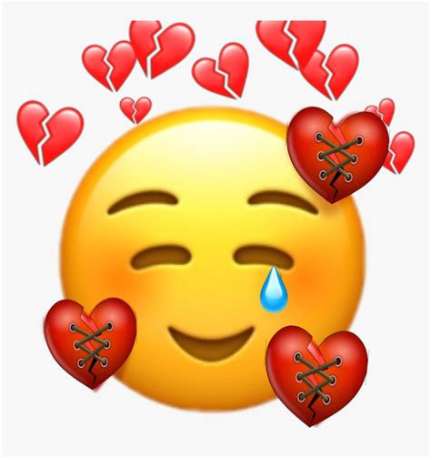 Download Broken Heart Sad Face Emoji Clipart 5503036 Pinclipart Images