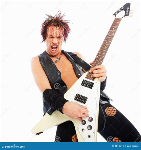 Stock Image Rock Star Playing An Electric Guitar Image 8815711
