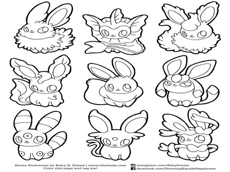Printable Eevee Evolutions Coloring Pages Get Your Hands On Amazing