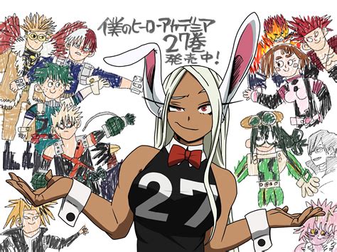 Bunny Girl Mirko and Hawks, Todoroki, Deku, Bakugou, Tokoyami, Kaminari