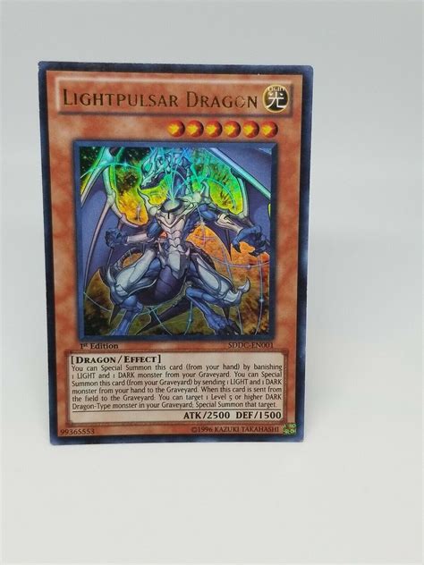 Lightpulsar Dragon Sddc En001 Ultra Rare 1st Edition Lp Yuigioh Ebay