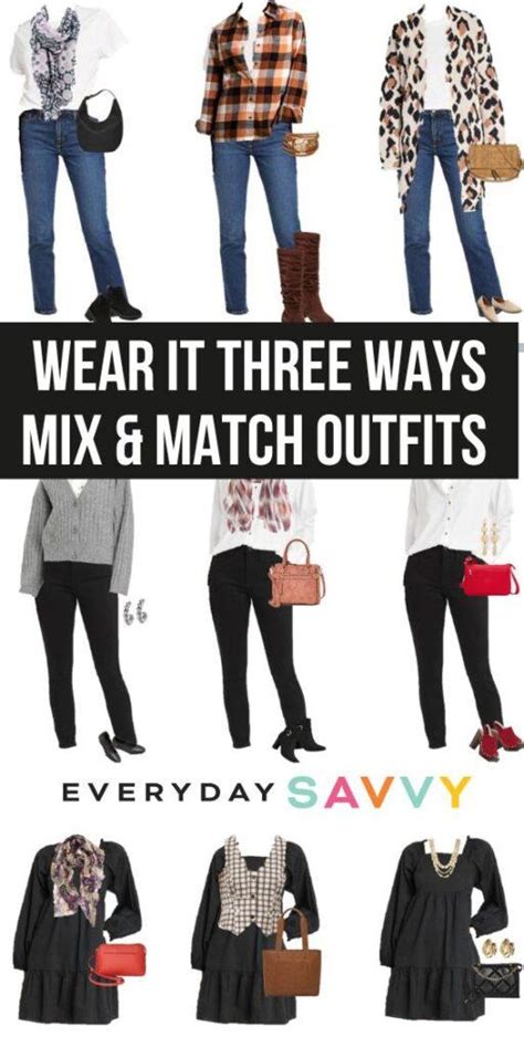 Mix And Match Outfits 3 Outfits Styled 3 Ways Everyday Savvy
