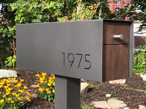 Custom Modern And Contemporary Post Mounted Aluminum And Ipe Mailbox
