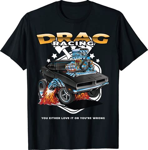 Funny Drag Racing Shirt Motor Racing Mechanics Dragster T Shirt Men