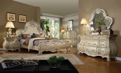 Bedroom Furniture Set 139 w/ Bombe Dresser Nightstand & Chest