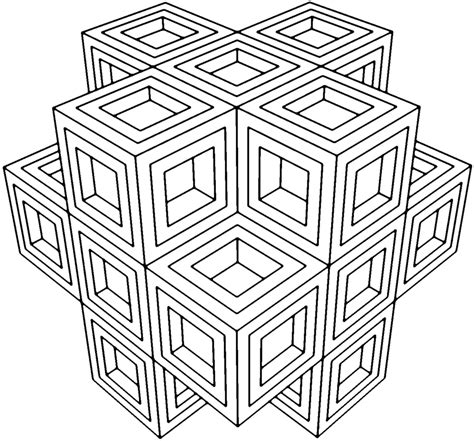 Free Art Coloring Pages Geometric Shapes