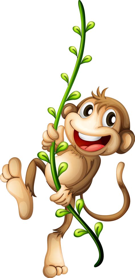 Monkey Transparent Png Baby Cute Cartoon Monkey Clean Background