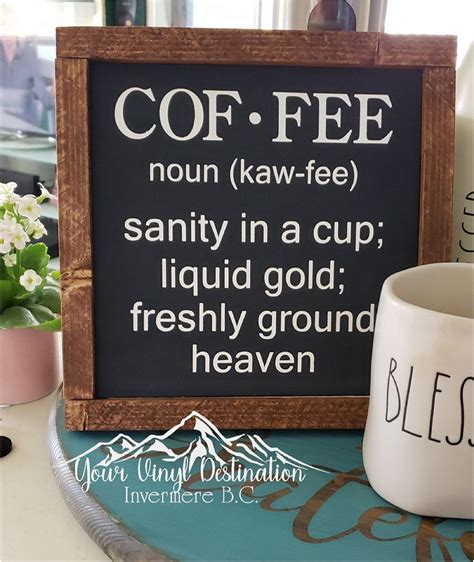 Cute Coffee Kitchen Sign Etsy Kitchen Signs Coffee Kitchen Walnut