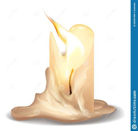 Melted Wax Of Burned Candle Hot Realistic Shape Stock Vector Illustration Of Fire Background
