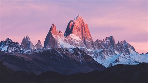Mount Fitz Roy Wallpaper 4k Argentina Sunrise Alpenglow