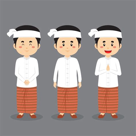Myanmar Character With Various Expression 3031139 Vector Art At Vecteezy