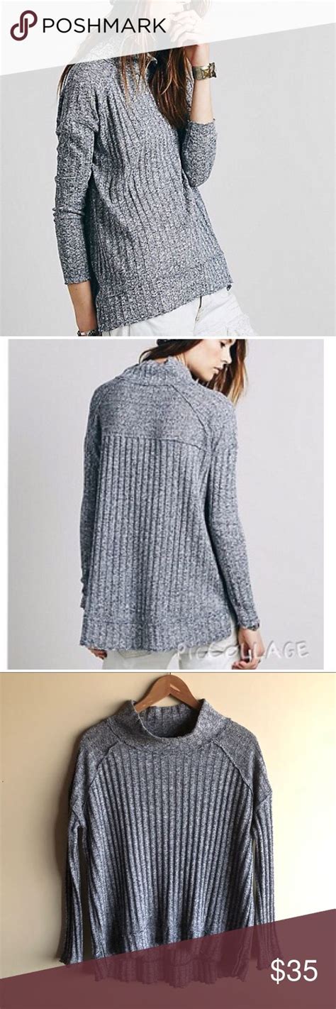 Free People Clarissa Mock Neck Ribbed Sweater Clothes Design Ribbed Sweater Fashion Design