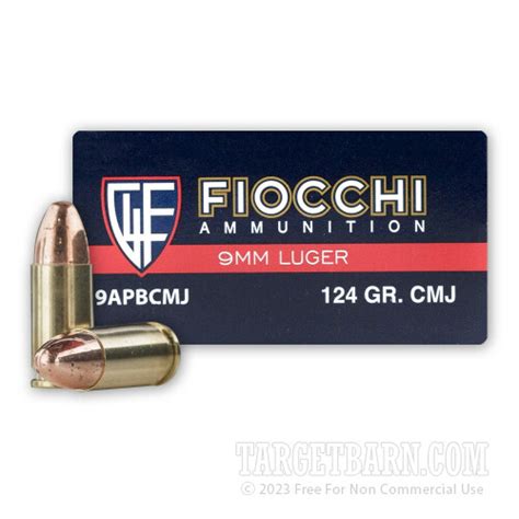 Fiocchi 9mm Luger 124 Grain Cmj 1000 Rounds