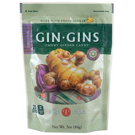 The Ginger People Gin·gins Chewy Ginger Candy Original 3 Oz 84 G Iherb