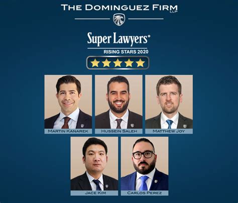 Múltiples Abogados De Dominguez Firm Nombrados A La Lista Estrellas En