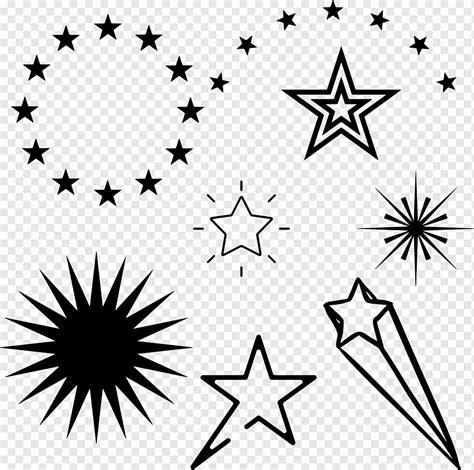 Stars Line Art Stars Shooting Stars Star Swirls Multiple Pointed