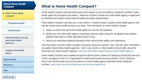Home Health Compare Nahc Report