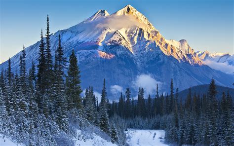 Parque Nacional Banff Alberta Canadá Montañas árboles Nieve El