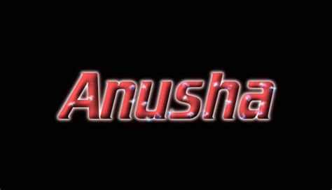 Anusha Logo Herramienta De Diseño De Nombres Gratis De Flaming Text