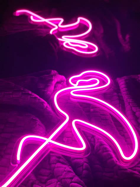 Flamingo Led Neon Wand Neon Dekor Custom Schlafzimmer Led Neon Etsyde