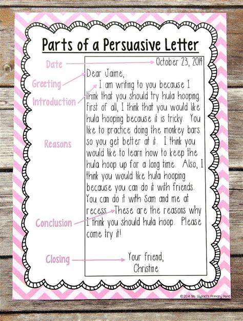 persuasive letter writing lessons  st grade st gr