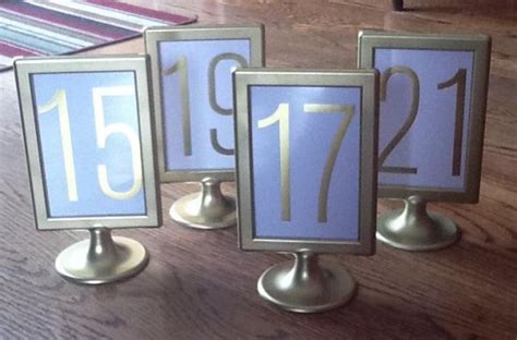 Product details a long table top makes it easy to create a workspace for two. Gold DIY Ikea Table Numbers | Weddingbee Photo Gallery