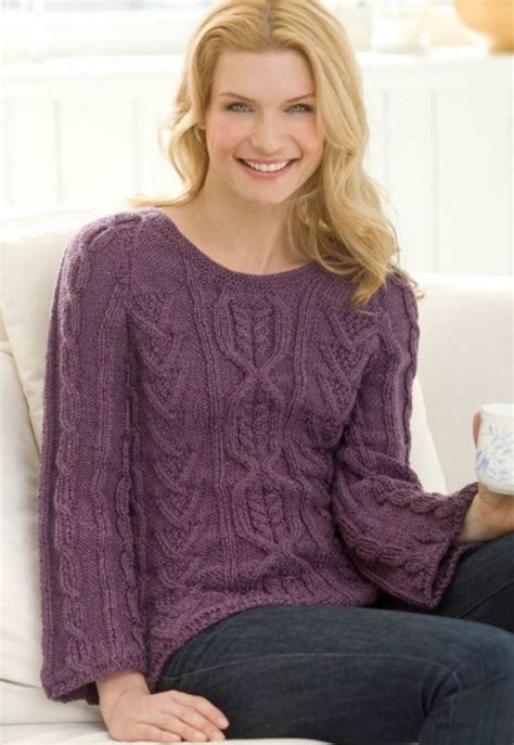 New Aran Sweater Free Knitting Pattern Knitting Bee