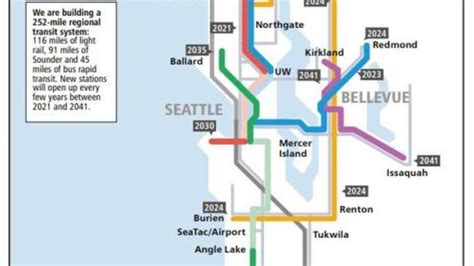 Seattle Public Transportation Light Rail Map Transport Informations Lane