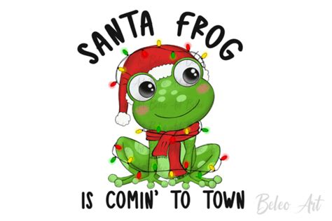 Funny Frog Christmas Png Graphic By Beleo Art · Creative Fabrica