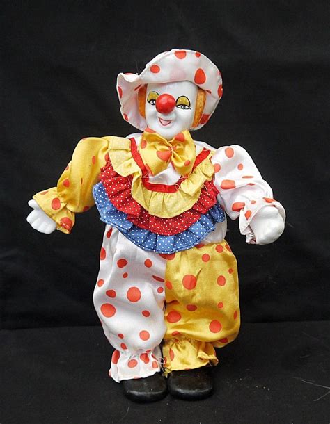 Vintage Large Porcelain Doll Clown Antique Porcelain Clown Etsy Uk