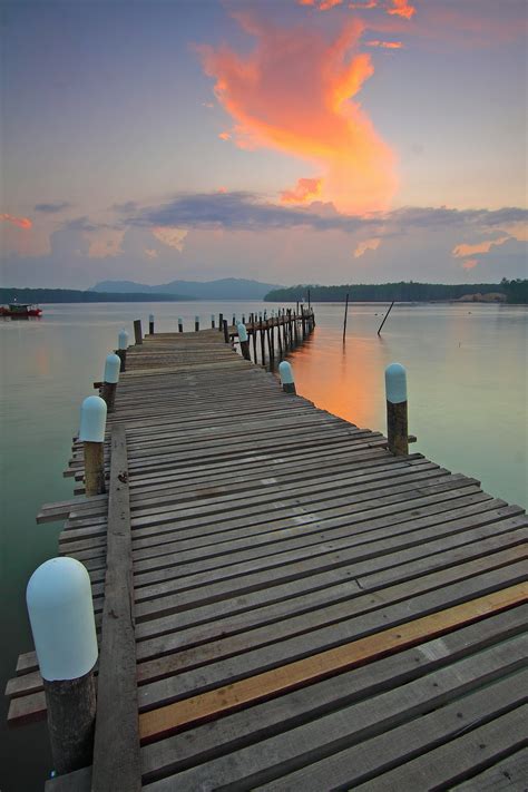 Free Images Sky Pier Dock Water Horizon Sunset Sea Morning Calm Cloud Evening Sound