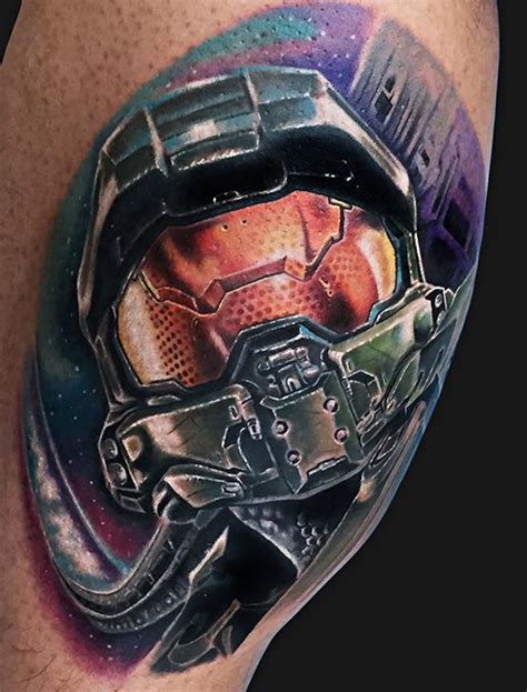 With more and more news of the upcoming standalone title in the series, halo infinite fans are searching for more creative ways to express their love for halo. Master Chief Halo Tattoo by Marc Durrant: TattooNOW
