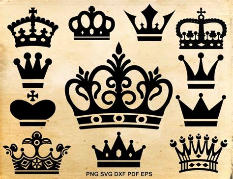 Crown Svg File Crown Clipart Queen Crown King Crown Cut Etsy