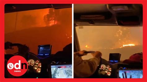 Apocalyptic Scenes Watch Firefighters Drive Through California Inferno