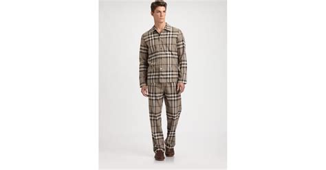 Lyst Burberry Check Pajama Set In Brown For Men