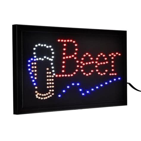 Alpine Industries 19 X 10 Led Rectangular Beer Sign With Two Display