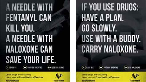 New Fraser Health Posters Offer Overdose Survival Tips Cbc News