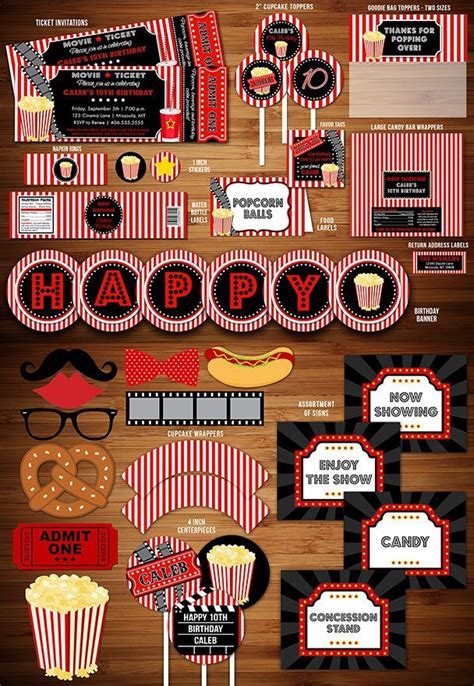 The most common cinema themed decor material is paper. Pin by A Ramos on Kids Birthdays Gifts | Movie night ...