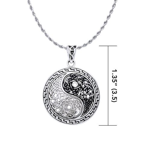 Yin Yang Necklace Celtic Jewelry Celtic Knot Pendant Yin Yang