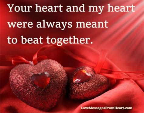 Your Heart And My Heart Love Messages From The Heart