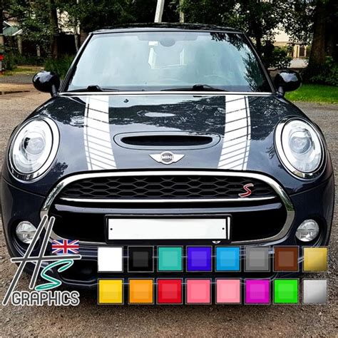 Mini Cooper Bonnet Stripes Racing Decoration Decals Adhesive Etsy