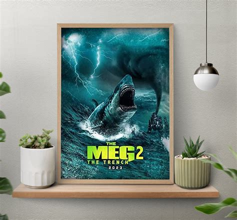 The Meg 2 Poster The Meg 2023 Poster Movie Poster The Meg Etsy